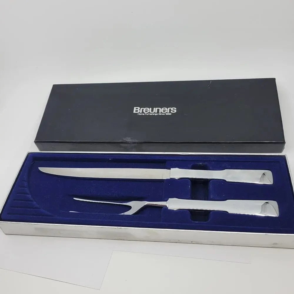 Vintage Towle Carving Set in Original Box Stainless Steel